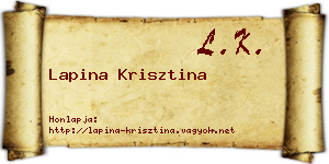 Lapina Krisztina névjegykártya